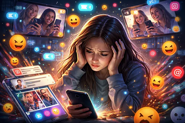 Online-Aggression Illustration